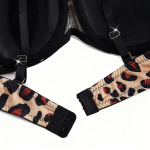 2025 Hot Sale Women Sexy Costumes Leopard Print Lingerie New Product Women Bar Sexy Set Hot Lace Bar and Panties Underwear Set - 图片 4