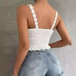 A New Style of European and American Halter Sex Lingerie Without Steel Rings, a Thin Solid Color Lace-trimmed Shaping Top - 图片 4