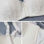 New Sexy Lace Gathering Shoulder Strap Detachable Side-retractable Small Chest Top Support Bra Sexy Lingerie Set - 图片 5