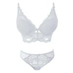 French-style Thin Top and Thick Bottom Sexy Lace Bra Set for Women with Large Breasts and a Petite Look, Sexy Underwear Set - 图片 5