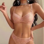 New French Sexy Lingerie Women's Thin Lace Mesh Embroidery Transparent Gathering Anti-sagging Breathable Bra Set - 图片 5