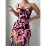 European and American Seductive Long Dress, Pure and Sensual, Hot Girl, Halter, Sexy, See-through Pajama Set - 图片 5