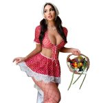 A Three-piece Set of Romantic, Pastoral and Seductive Maid Uniforms with Mesh Lace and Romantic Lingerie From Europe and America - 图片 5