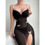 A New European and American Romantic Lingerie Set Featuring Sexy Women's Mesh Lace Backless Romance - 图片 5