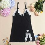 European and American Bestsellers, Sexy and Seductive Halter Lace Patchwork, Bow Split Halter Dress, Fun Pajamas - 图片 5