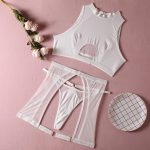 A New Black Undergarment Without Underwire, See-through Bra and Sexy Undergarment Set of Three Pieces From Europe and America - 图片 5