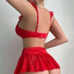 A Two-piece Set of Sexy, Pure and Sensual Lace Bow Halter Bikini and Sexy Lingerie That Is a Bestseller From Europe and America - 图片 5
