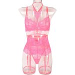 A of Popular European and American Adult Lingerie with Lace, Eyelash and Lace Trim Splicing and Necklaces - 图片 5