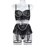New European and American Romantic Lingerie One-piece Women's Collection - European and American Lace Flower One-piece Dress - 图片 5