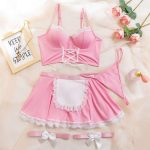 A Cute Girl's Christmas Outfit, a Three-color Strappy Cross-hanging European and American Sexy Lingerie Set - 图片 5