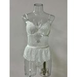 A New European and American Lace Patchwork Seductive One-piece Iron Ring Patchwork Sexy and Interesting Lingerie Set - 图片 5