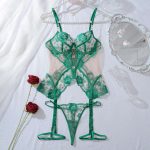 European and American Best-selling Sexy Bra Set, Sheer Sheer Thin Lace Seductive and Sexy Underwear and Underpants Set - 图片 5