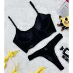 A Popular European and American Sex Lingerie Set Featuring Lace Mesh Fabric Transparency and Gathering Sexiness - 图片 5