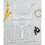 A Set of Sexy and Romantic Underwear with Embroidered See-through Mesh and Steel Rims From Europe and America - 图片 5