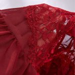 A New Slimming and Sexy Mesh Lace Embroidery Patchwork Mesh Halter See-through Dress From Europe and America - 图片 5