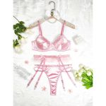 A Cute, Pure and Sensual Lingerie Set Featuring a Popular Lace Mesh Steel Ring Gathering Bow in Europe and America - 图片 5