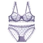 European and American Women's Lace Erotic Lingerie Set, Sexy and Pure, French Gathering, Lifting and Breathable Bra Set - 图片 5