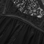 High Quality Women's Erotic Hollow Out Underwear Transparent Lace Embroidery Nightie Lingerie Sexy Women's Pajamas Nightdress - 图片 5
