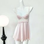 New Design Womens Erotic Hollow Out Underwear Transparent Lace Embroidery Nightie Lingerie Sexy Womens Pajamas Nightdress - 图片 5