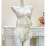 New Sexystyle Premium Padded Erotic Ice Silk Lingeriefrontclasp Nightgown with Embroidered Details - 图片 5