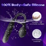 OEM 2 in 1 Resizable Enema Anal Sex Toy Silicone Inflatable Realistic Dildo Anal Pulg Expand Butt Plug with Balloon Pump - 图片 5