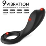 Vibrating Penis Ring Perineal Stimulation Anal Vibrator Cock Ring for Couples and Men's Games - 图片 5