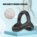 Penis Ring Reusable Silicone Semen Cocks Ring Penis Enlargement Delayed Ejaculation Sex Ring for Men - 图片 5
