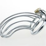 Penis Chastity Cage With Lock, Anti-affair Cage, Breathable Sanitary Stainless Steel Penis Cage for Male Penis - 图片 5
