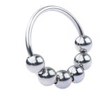 Six Beads Spike Metal Penis Ring Male Toy Male Delayed Ejaculation Stainless Steel Penis Ring Glans Stimulation Increase Orgasm - 图片 5