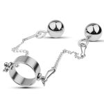 Metal Scrotum Stretcher Stainless Steel New Metal Ball Cock Ring Penis Bondage Lock Strength Training Ball Stretcher Scrotum - 图片 5