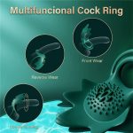 Vibrating Cock Ring With Rabbit Design, Rechargeable Penis Ring Vibrator - 图片 5