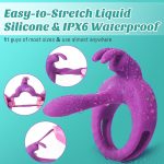 APP Vibrating Cock Ring Sex Toys, Adult Toys Penis Ring, Male Sex Toy Penis Vibrator - 图片 5