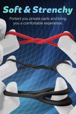 Combination Reusable Silicone Stronger Sex Toys Cock Penis Rings for Men Delay Ejaculation Men Stimulate - 图片 5