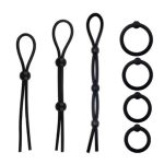 Cheap Price Adjustable Silicone Men Cock Rings Set Adult Sex Toys Delay Ejaculation Penis Silicone Cock Rings for Male - 图片 5