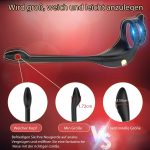 Black Ring Men Penis Ring Adult Male Sex Toys Time Lag Silicone Box 100% Waterproof IPX7 Masturbation 250g - 图片 5