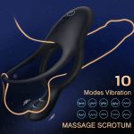 Remote Adult Cock Ring Male Sex Toys Vibrating Cock Ring With Clit Vibrator - 图片 5