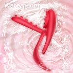 Male Cock Ring Couple Sharing Clitoral Rose Stimulation Sexual Device Lock Fine Delay Vibrating Penis Ring for Men - 图片 5