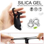 Sax Toys for Man Silicone Vibrating Double Cock Ring Sleeve Cock Penis Vibrator Ring for Men - 图片 5
