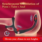 Amazon Hot Sale Remote Control Silicone Model Vibrating Cock Ring With Mini Bullet Prostate Anal Plug and Sex Toy for Men - 图片 5