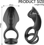 Remote Control Electric Penis Ring Black Delayed Locking Ring Sex Toy Couples Adult Sex Sax Toys for Man - 图片 5