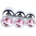 Adult Erotic Butt Plug Anal Sex Toy, Stainless Steel and Jewelry Plug Suit, Women's Sexual Fitness Crystal Jewelry Butt Plug - 图片 5