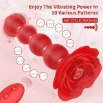 Anal Beads Anal Vibrator Butt Plug,10 Rotate Twist and Vibrating Modes - 图片 5