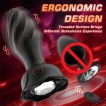 Anal Sex Toy Rose Vibrator for Women Remote Control Butt Plug With 10 Modes Vibrating Prostate Massager Silicone Stimulator - 图片 5