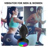 Colorful Light Silicone Rose Anal Plug Butt Massager Prostate Vibrator Sex Toy for Men Gay Wireless Remote Control Anal Plug - 图片 5
