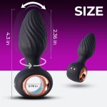 360 Remote Control Silicone Butt Plug 10 Frequency Vibrator Sexy Toy Anal Dildo Adult Sex Anal Plug for Men Woman - 图片 5