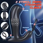 10 Wiggling Thrusting Modes Remote Control Anal Plug Butt Plug Prostate Massager Male Sex Toys Male Sex Toys - 图片 5