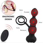 Ergonomic Design Adult Sex Toys Massager Premium 10 Frequency Vibration Mode Silicone Anal Plugs ABS Material for Couples - 图片 5