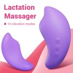 Liquid Silicone Soft Breast Vibrator Sex Toys for Women 10 Vibration Wearable Lactation Massager for Breast Pain Relief - 图片 5