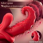 3 in 1 Mouth G Spot Vibrator Tongue Licking Sucking Sex Toy Dildo Shape Vibrators Female Masturbation Tools - 图片 5