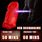 New Double Lips Massager Lips Clip Stem Penis Ring Male Ring Glans Masturbator Silicone Sex Toys for Men - 图片 5